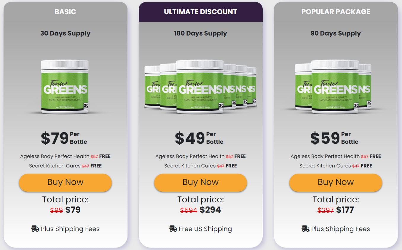 tonicgreens pricing